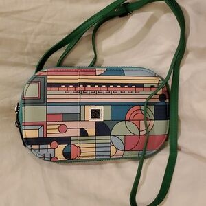 Monarque Frank Lloyd Wright Sagauro Sunrise  Faux Leather Crossbody Bag